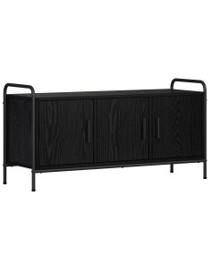 Mobile TV 79,5 x 33 x 50 cm Rovere Nero Legno ingegnerizzato