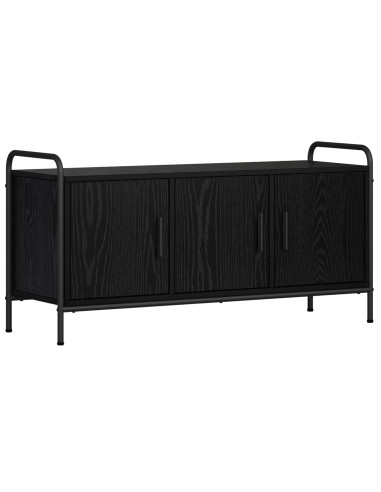 Mobile TV 79,5 x 33 x 50 cm Rovere Nero Legno ingegnerizzato