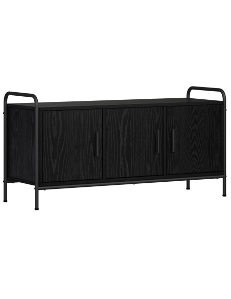 Mobile TV 79,5 x 33 x 50 cm Rovere Nero Legno ingegnerizzato
