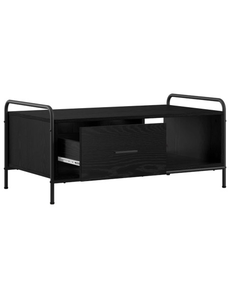 Tavolino da salotto Rovere Nero 90 x 49 x 41 cm