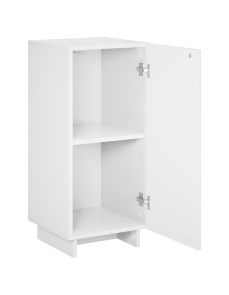 Credenza Bianco Lucido 33,5 x 34,5 x 75 cm Legno ingegnerizzato