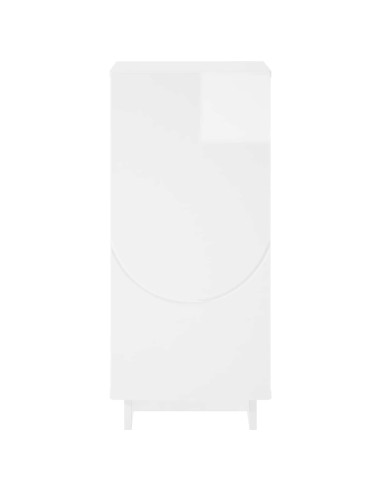 Credenza Bianco Lucido 33,5 x 34,5 x 75 cm Legno ingegnerizzato