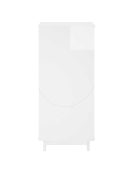 Credenza Bianco Lucido 33,5 x 34,5 x 75 cm Legno ingegnerizzato