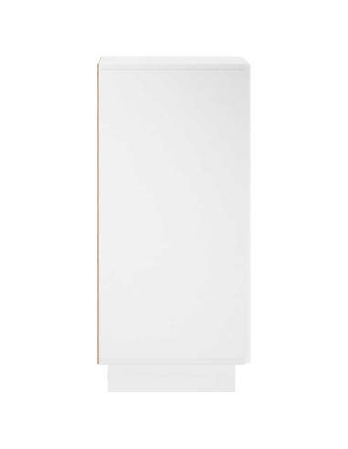 Credenza Bianco Lucido 33,5 x 34,5 x 75 cm Legno ingegnerizzato