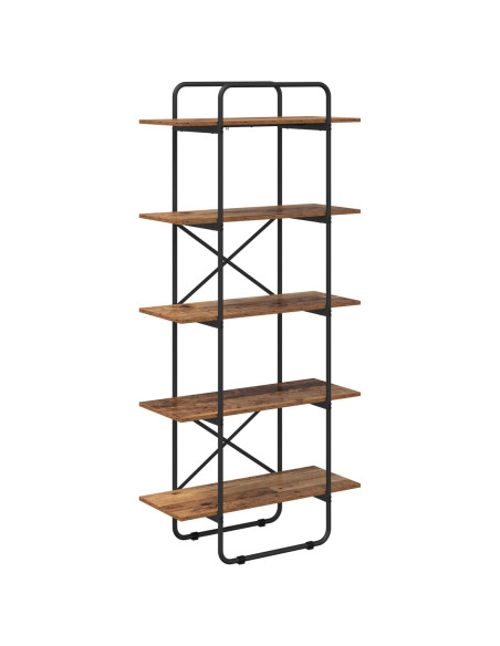 Libreria 5 livelli 80 x 35 x 175,5 cm PB Legno di quercia