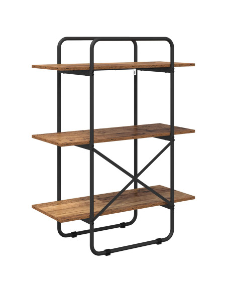 Libreria 3 livelli 80 x 35 x 105 cm PB Legno di quercia