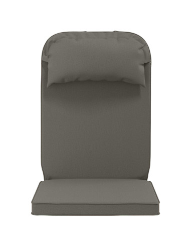Cuscino per Lounger Sole 100% Poliestere Grigio 55 x 124 x 5 cm
