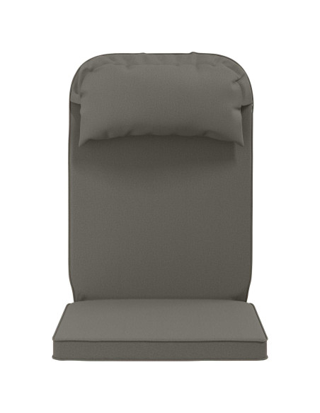 Cuscino per Lounger Sole 100% Poliestere Grigio 55 x 124 x 5 cm