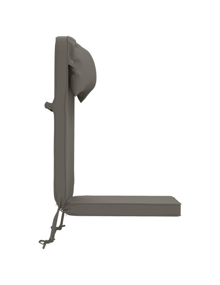 Cuscino per Lounger Sole 100% Poliestere Grigio 55 x 124 x 5 cm