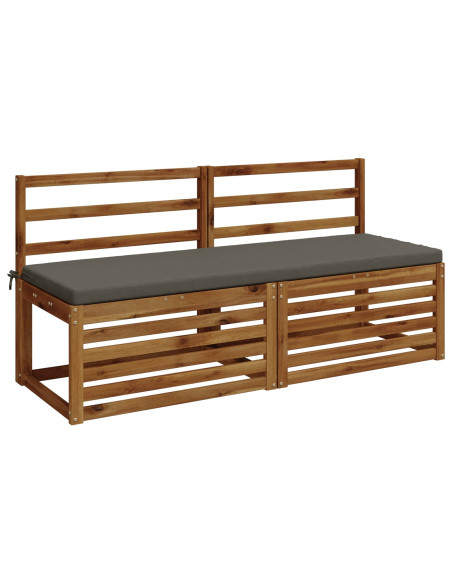 Cuscino per panchina SOEST 100% Poliestere Grigio
