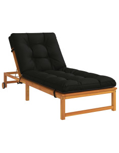 Cuscino per Lettino VIANEN 100% Poliestere Nero 200 x 70 x 8 cm 2