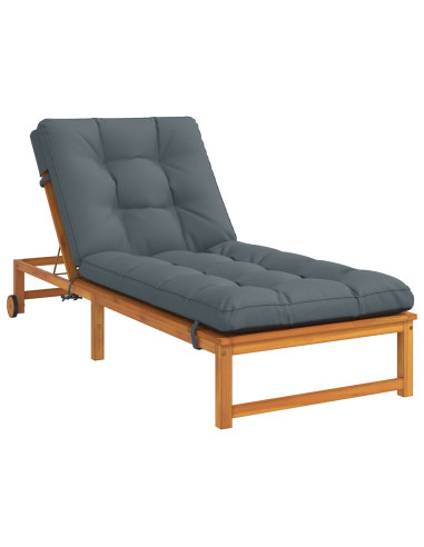 Cuscino per Lettino VIANEN 100% Poliestere Blu 200 x 80 x 8 cm