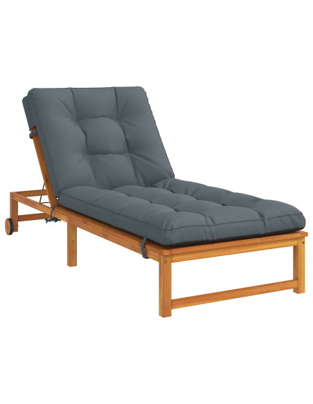 Cuscino per Lettino VIANEN 100% Poliestere Blu 200 x 80 x 8 cm