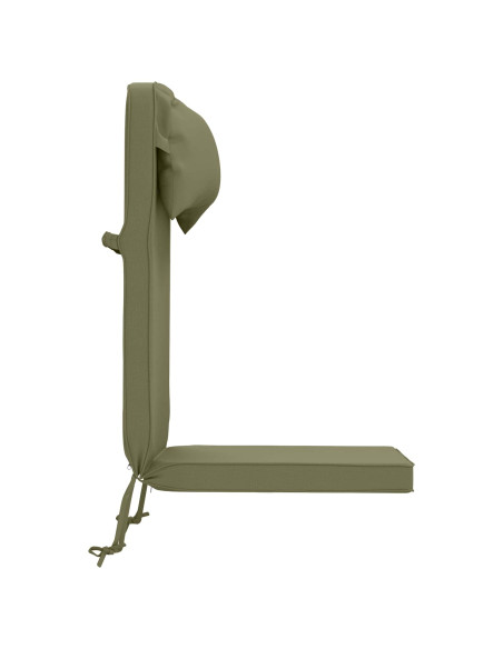 Cuscino per Lounger Sole 100% Poliestere Verde Oliva