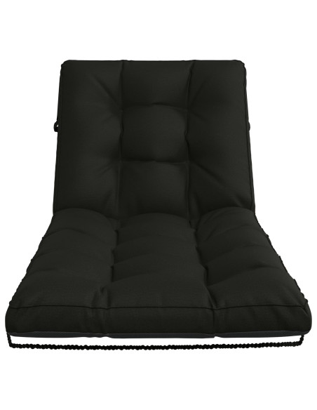Cuscino per Lettino VIANEN 100% Poliestere Nero 200 x 80 x 8 cm