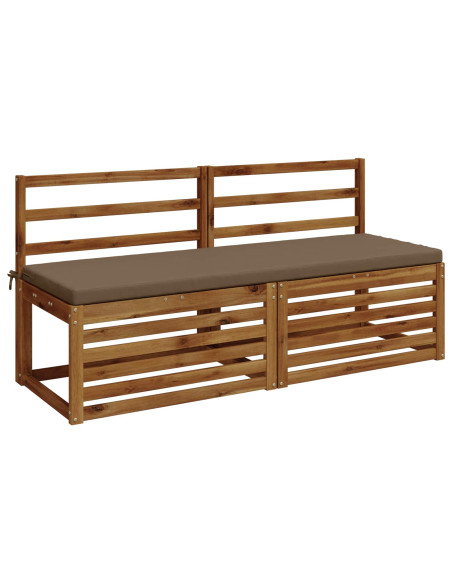 Cuscino per panchina SOEST 100% Poliestere Tortora