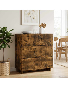 Credenza Rovere Fumo 70 x 38 x 75 cm Legno ingegnerizzato