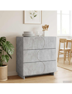 Credenza Grigio Cemento 70 x 38 x 75 cm Legno ingegnerizzato