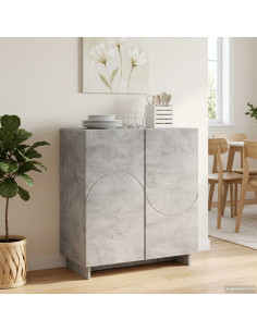 Credenza Grigio Cemento 67 x 34,5 x 75 cm Legno ingegnerizzato