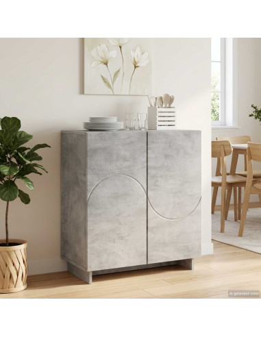 Credenza Grigio Cemento 67 x 34,5 x 75 cm Legno ingegnerizzato
