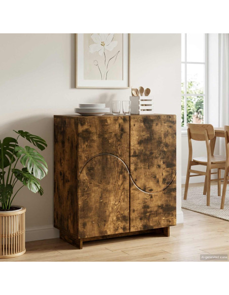 Credenza Rovere Fumo 67 x 34,5 x 75 cm Legno ingegnerizzato