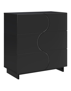 Credenza Nero 70 x 38 x 75 cm Legno ingegnerizzato 2
