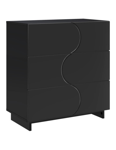 Credenza Nero 70 x 38 x 75 cm Legno ingegnerizzato