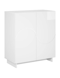 Credenza Bianco Lucido 67 x 34,5 x 75 cm Legno ingegnerizzato 2