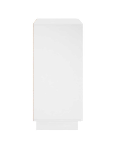 Credenza Bianco Lucido 67 x 34,5 x 75 cm Legno ingegnerizzato