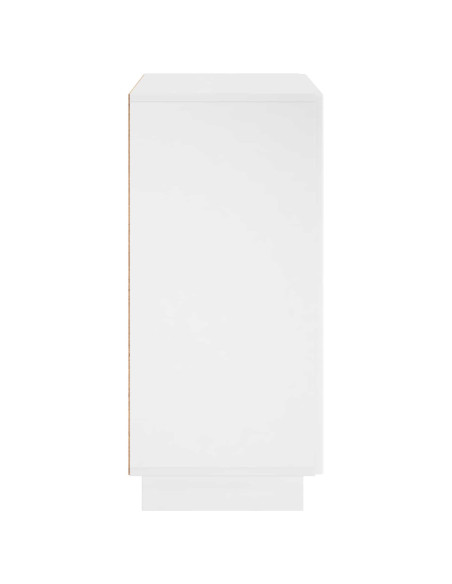 Credenza Bianco Lucido 67 x 34,5 x 75 cm Legno ingegnerizzato