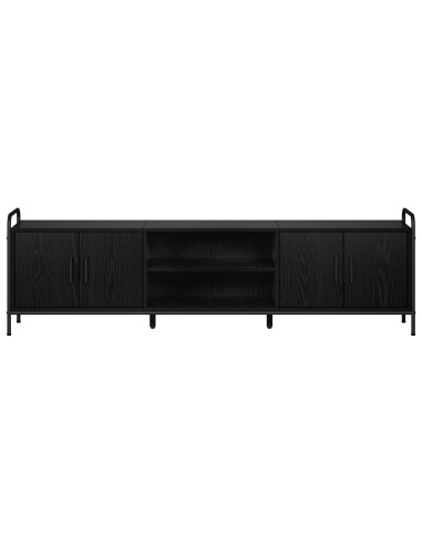 Mobile TV 167,5 x 33 x 50 cm Rovere Nero Legno ingegnerizzato