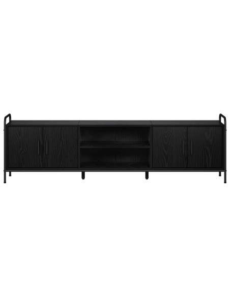 Mobile TV 167,5 x 33 x 50 cm Rovere Nero Legno ingegnerizzato