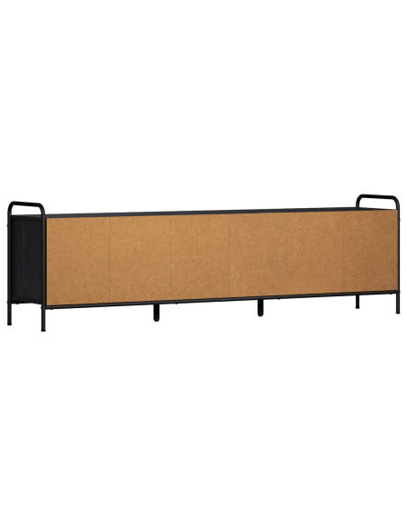 Mobile TV 167,5 x 33 x 50 cm Rovere Nero Legno ingegnerizzato