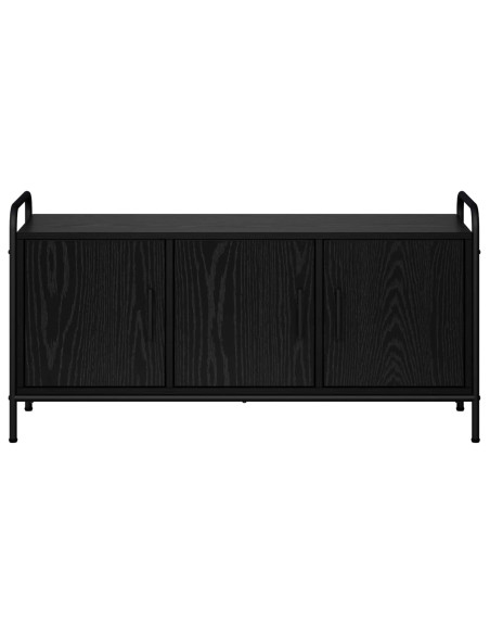 Mobile TV 79,5 x 33 x 50 cm Rovere Nero Legno ingegnerizzato