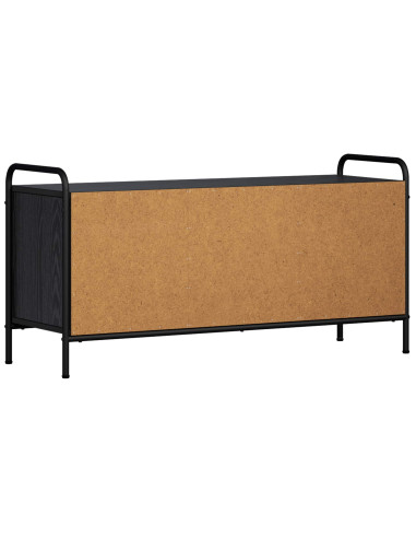 Mobile TV 79,5 x 33 x 50 cm Rovere Nero Legno ingegnerizzato