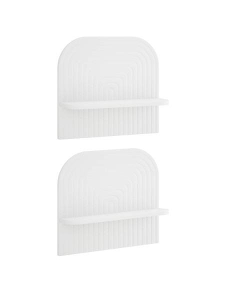 Scaffale da parete 2 pz Bianco 41 x 13.5 x 37.5 cm