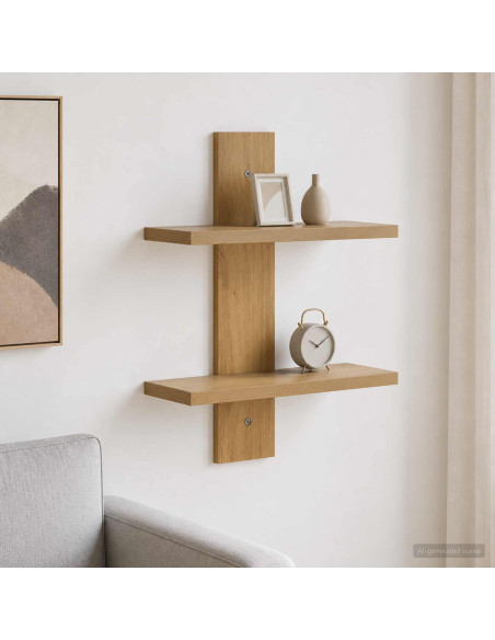 Scaffale da parete Rovere Artigianale 30 x 13,5 x 43 cm