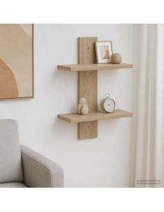 Scaffale da parete Rovere Sonoma 30 x 13.5 x 43 cm