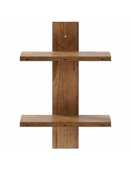 Scaffale da parete Legno antico 30 x 13.5 x 43 cm
