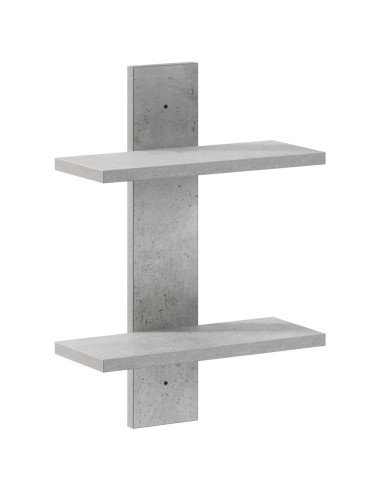 Scaffale da parete Grigio Cemento 30 x 13,5 x 43 cm