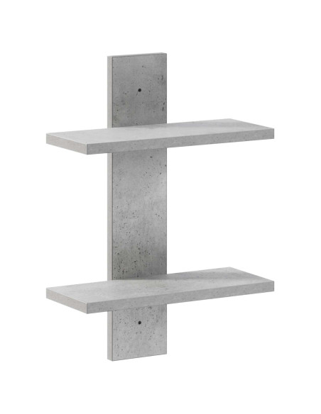 Scaffale da parete Grigio Cemento 30 x 13,5 x 43 cm