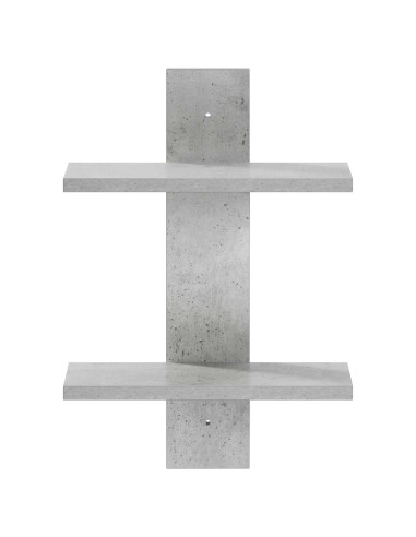 Scaffale da parete Grigio Cemento 30 x 13,5 x 43 cm