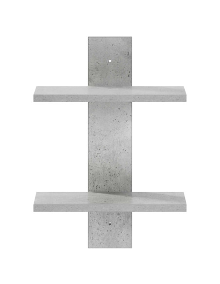 Scaffale da parete Grigio Cemento 30 x 13,5 x 43 cm