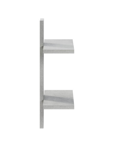 Scaffale da parete Grigio Cemento 30 x 13,5 x 43 cm