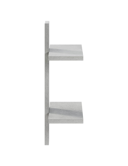Scaffale da parete Grigio Cemento 30 x 13,5 x 43 cm