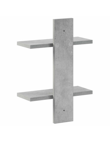 Scaffale da parete Grigio Cemento 30 x 13,5 x 43 cm
