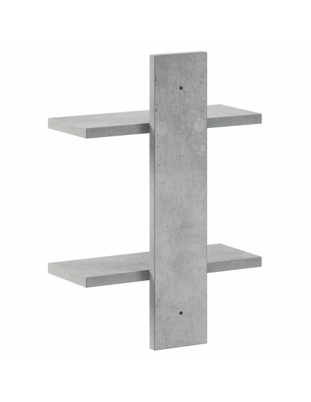 Scaffale da parete Grigio Cemento 30 x 13,5 x 43 cm