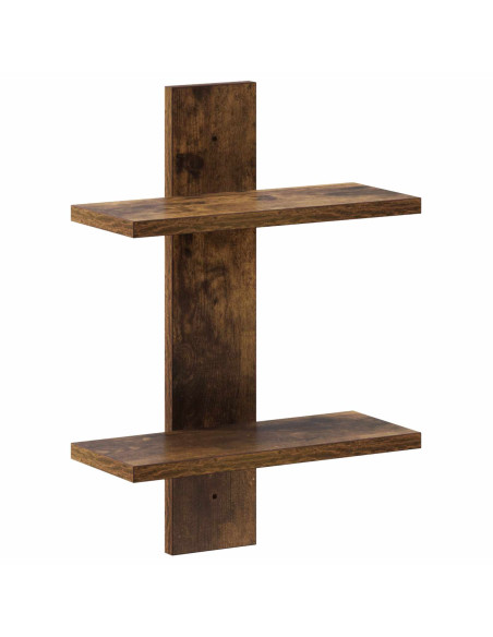 Scaffale da parete Rovere Fumo 30 x 13.5 x 43 cm