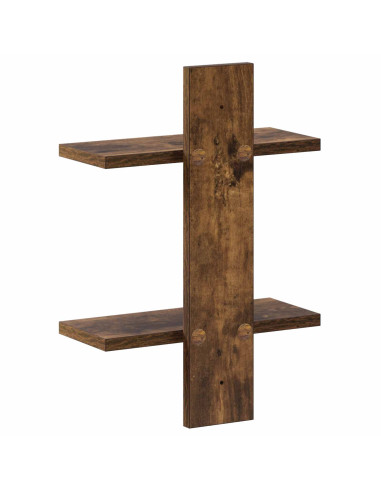 Scaffale da parete Rovere Fumo 30 x 13.5 x 43 cm
