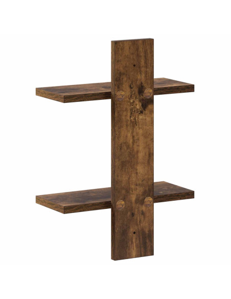 Scaffale da parete Rovere Fumo 30 x 13.5 x 43 cm